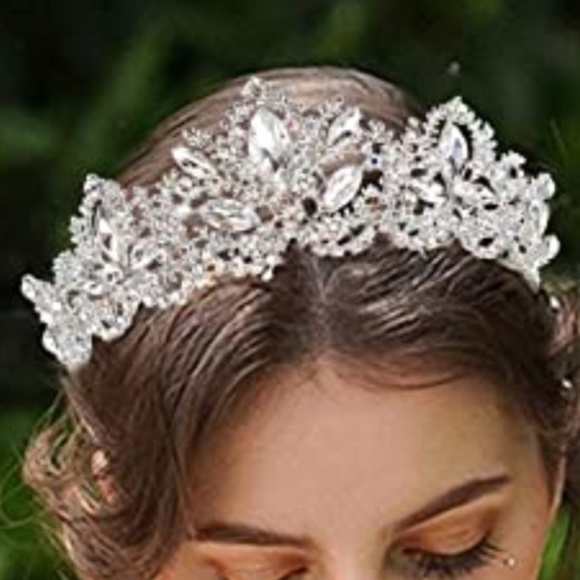 Wedding Crown  Tiara SILVER - Picture 5 of 13